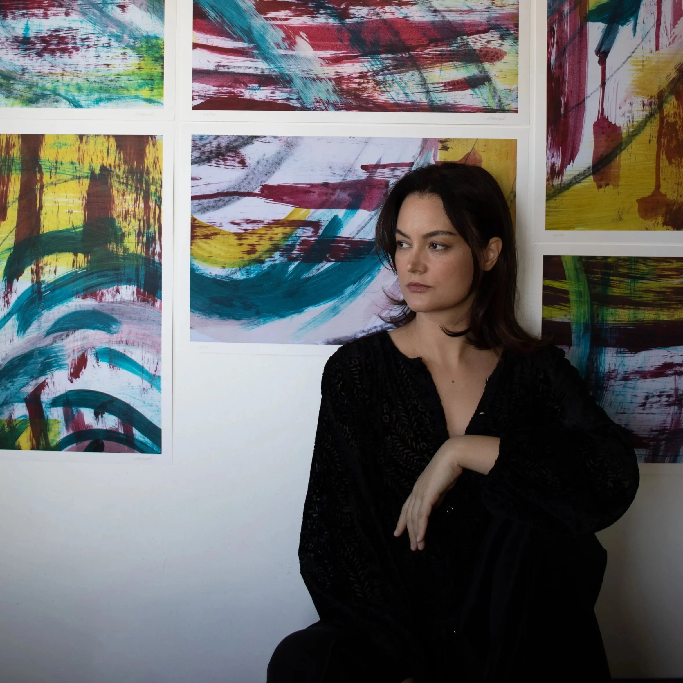 Portrait of visual artist Helena Kraszczuk in her studio