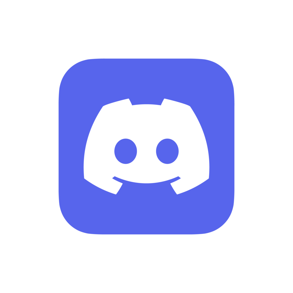 Discord app icon with a white game controller face on a blue rounded square background.