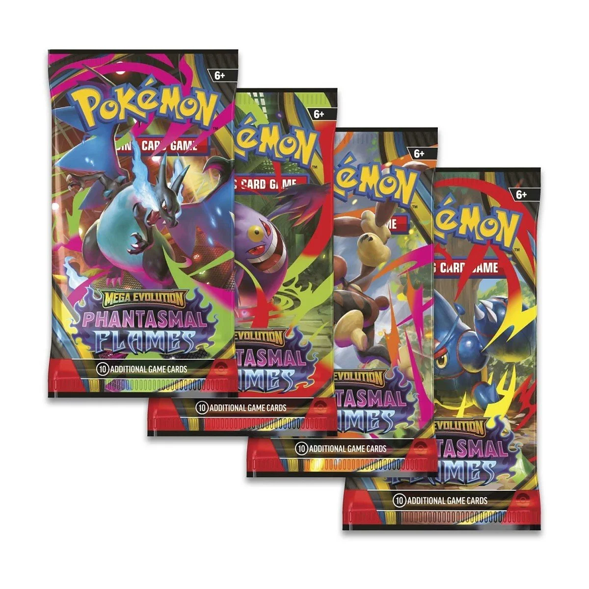 Pokémon TCG Mega Evolution-Phantasmal Flames Booster Packs x4.jpg