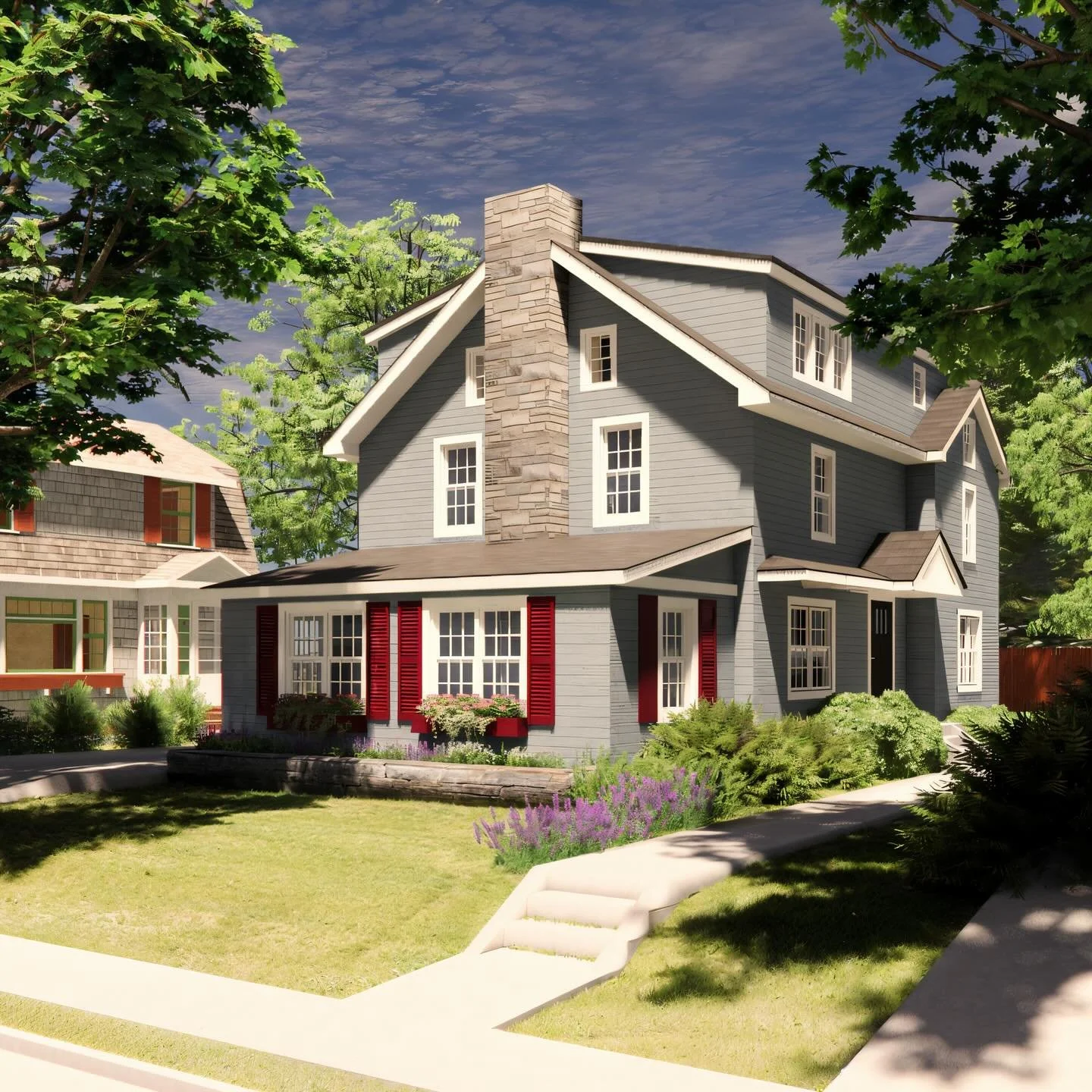 This sweet colonial in Narberth is getting a thoughtful third-floor addition for a growing family that loves their neighborhood too much to leave. By setting the addition back from the existing roofline, we&rsquo;re preserving the home&rsquo;s charm 