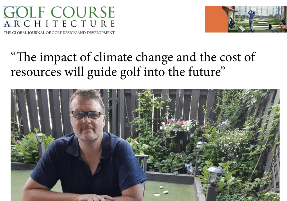 Snapshot from The impact of climate change and the cost of resources will guide golf into the future Article