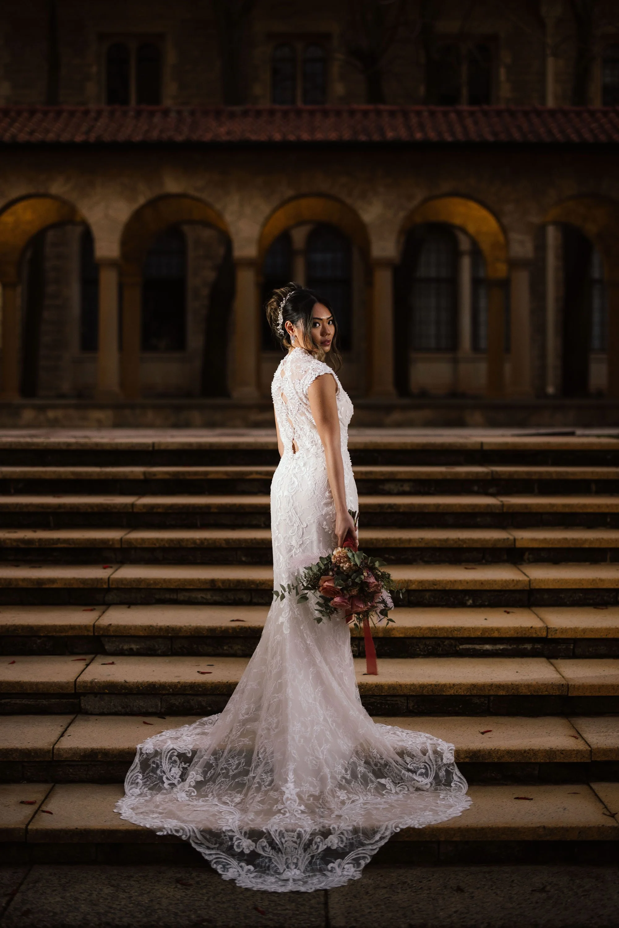 Bride with bouquet