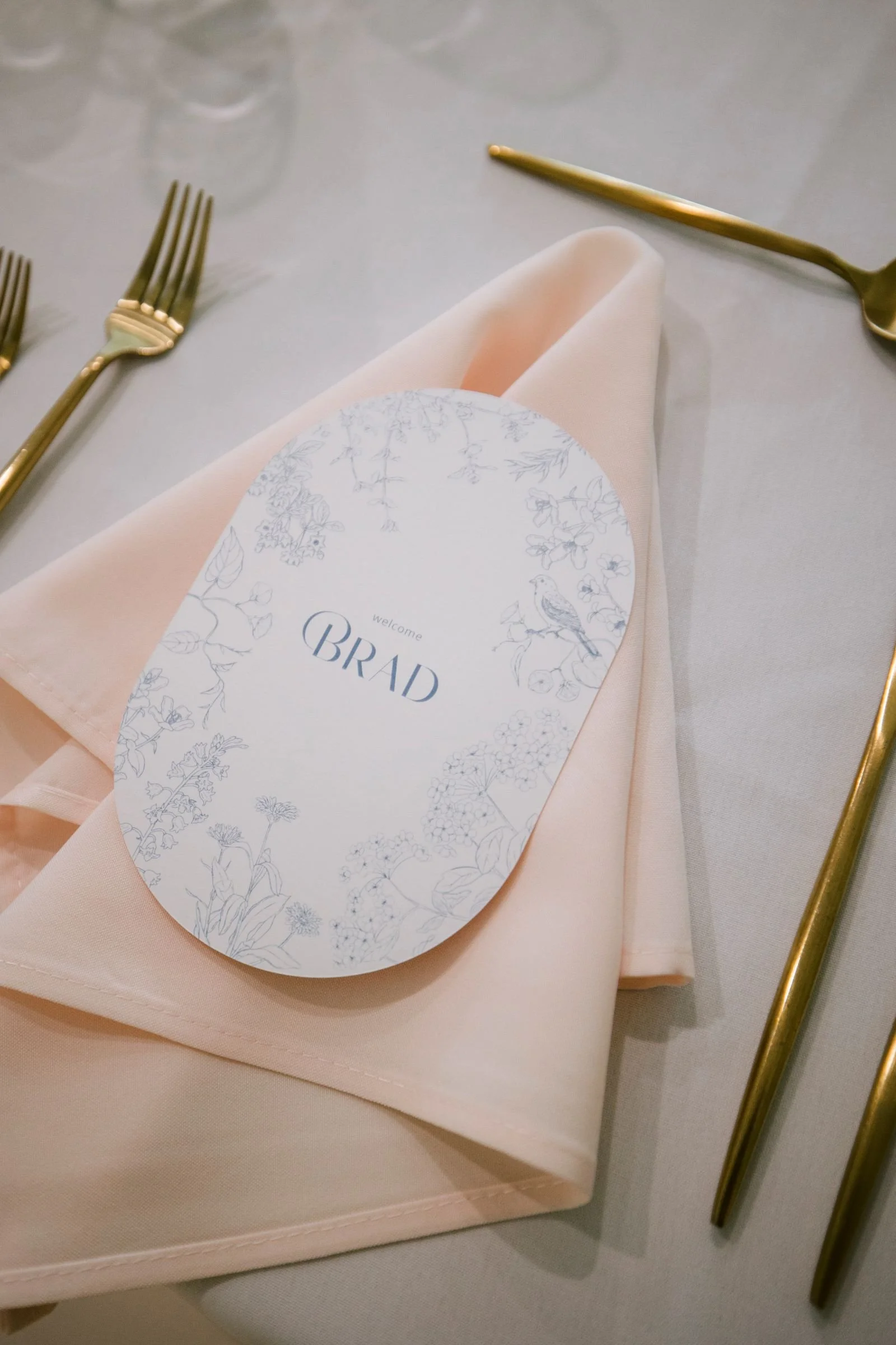 Chinoiserie arch wedding menu