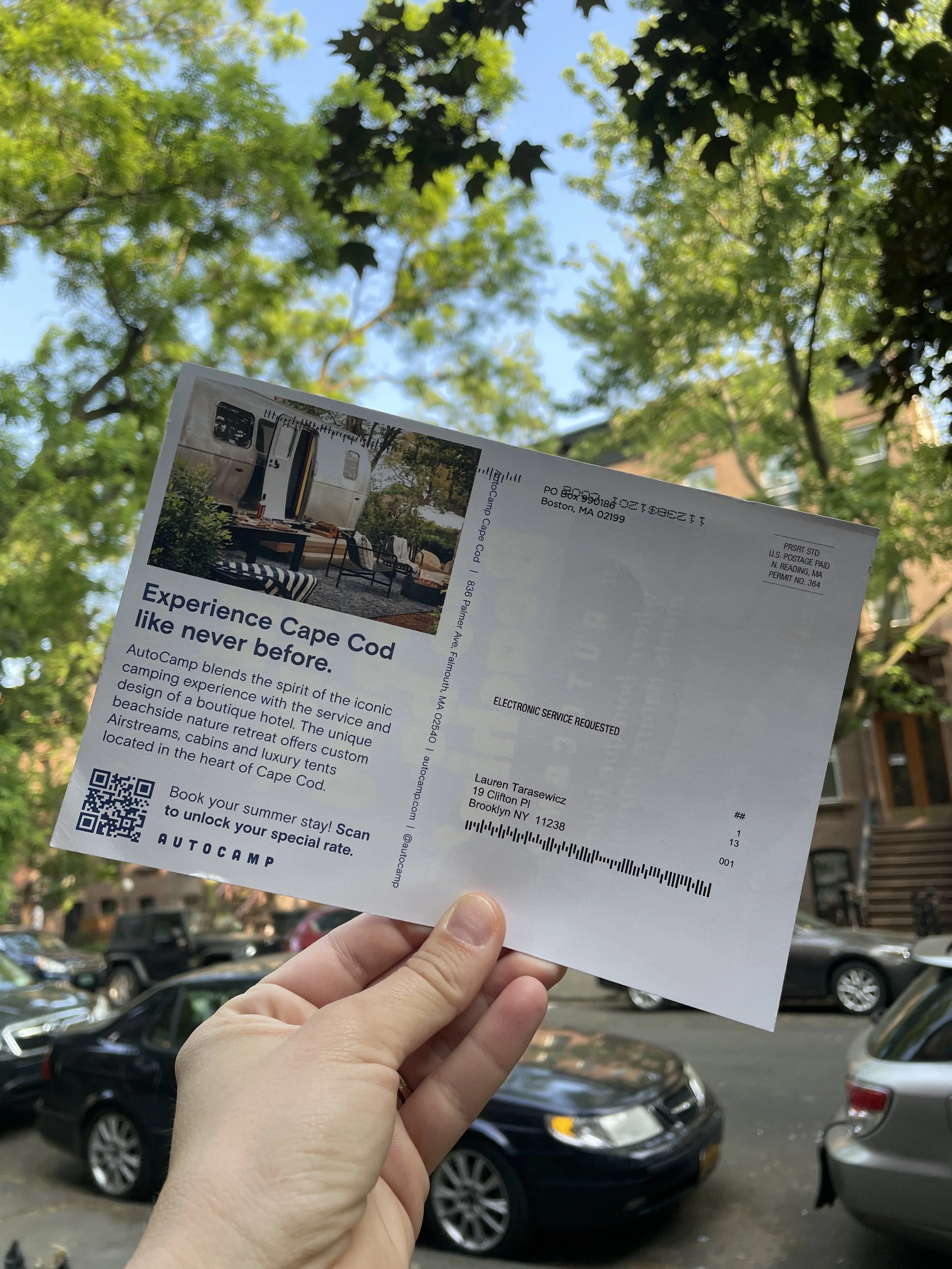 Autocamp direct mail piece