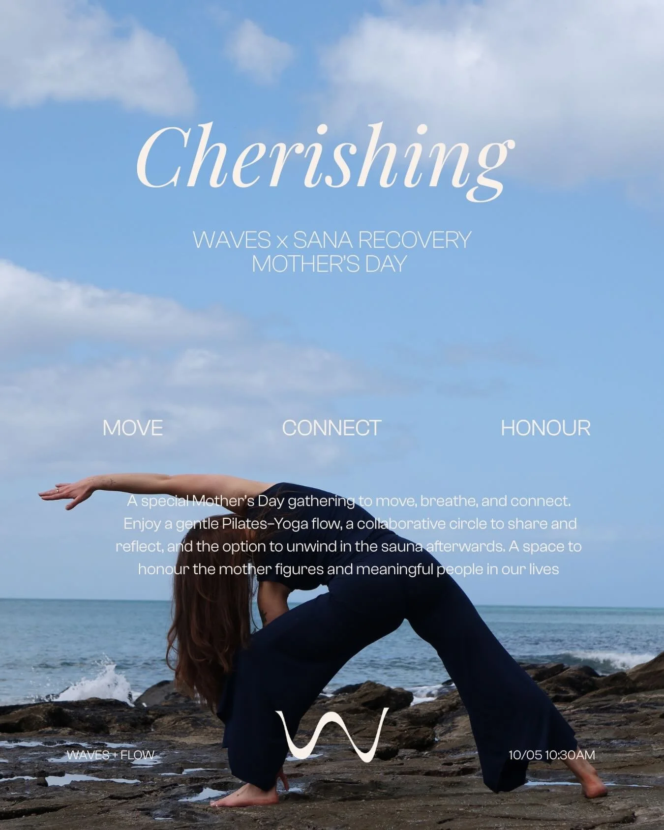 For the ones who hold everything together 🦋

Introducing WAVES X SANA Recovery: Cherishing 

This Mother&rsquo;s Day, we&rsquo;re creating space to slow down, move gently, and honour the people who nurture and support us. 

Join us for a grounding P