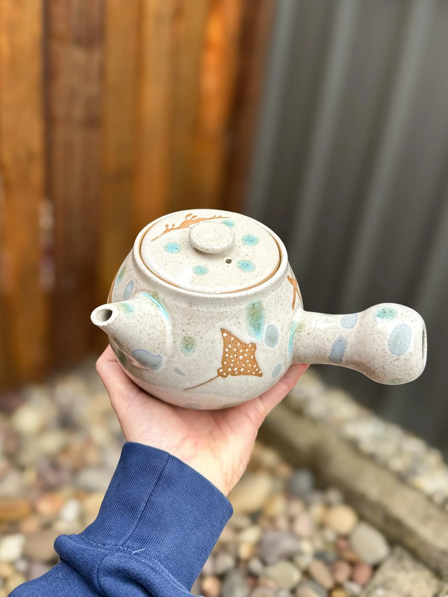 🦑🦭 Sea Friends Teapots 🐠🐬

These were a squeal with delight when opening the kiln moment. 
I spent quite a while deciding how to glaze these and I&rsquo;m so happy with how they turned out.
I&rsquo;ve only got a few available and they&rsquo;ll be