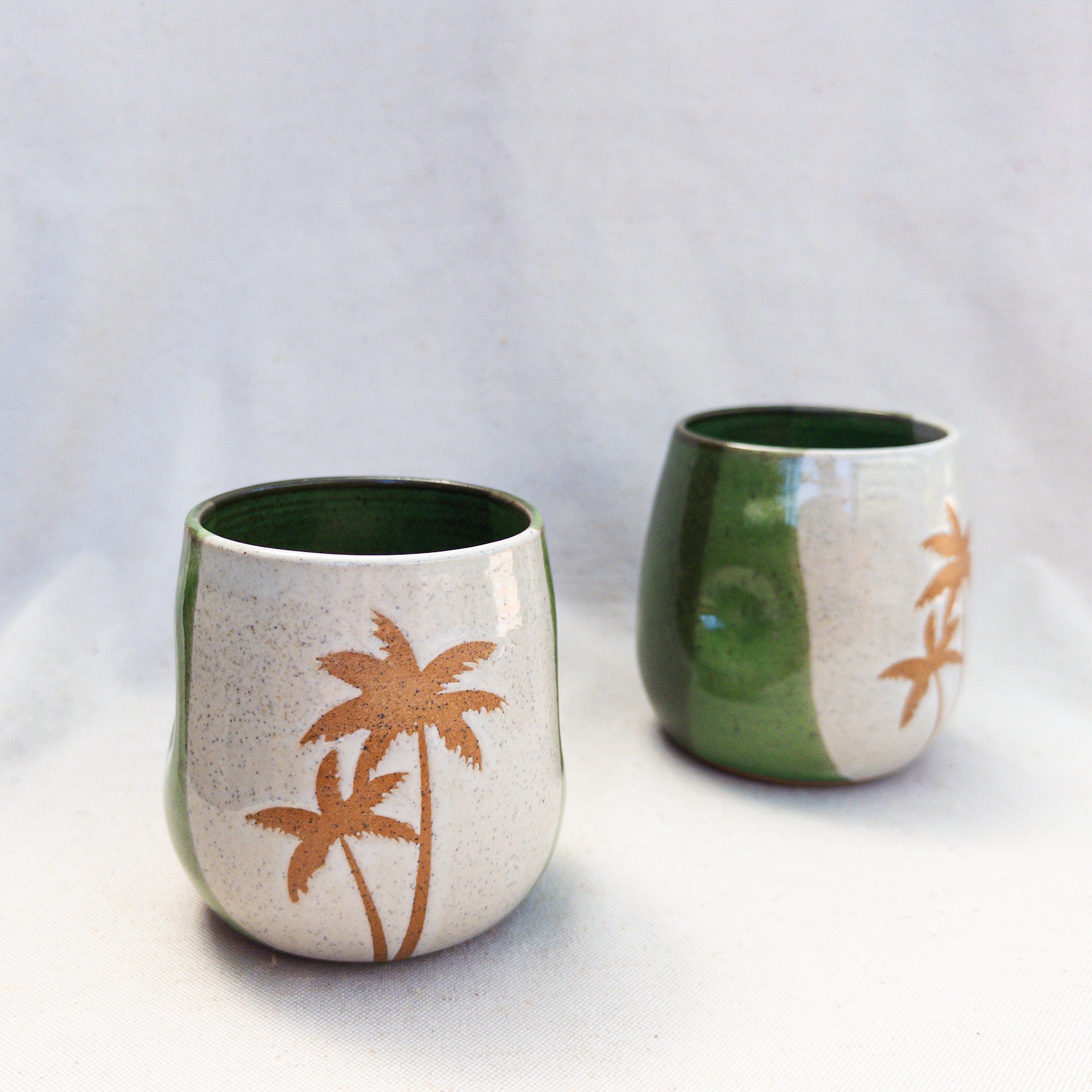 Palm Tree Dimple Mug