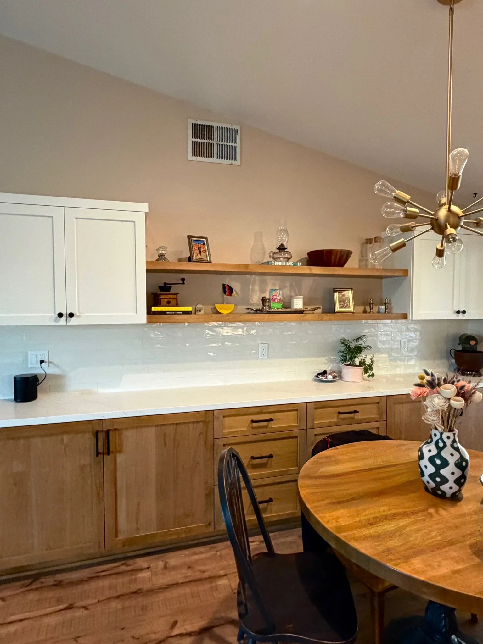 Kitchen Custom Cabinet Addition (used to be an empty wall here, installed custom cabinets.)