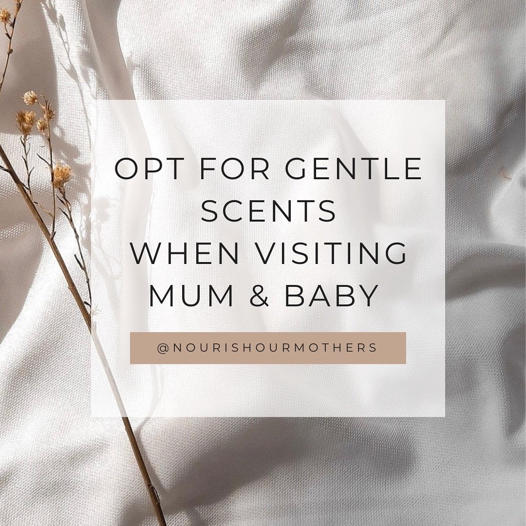 If your about to visit a new mother and her newborn baby it&rsquo;s important to be mindful of strong or heavy fragrances; here why. 

✨Strong scents can overwhelm the delicate senses of both the mother and the baby potentially causing discomfort or 