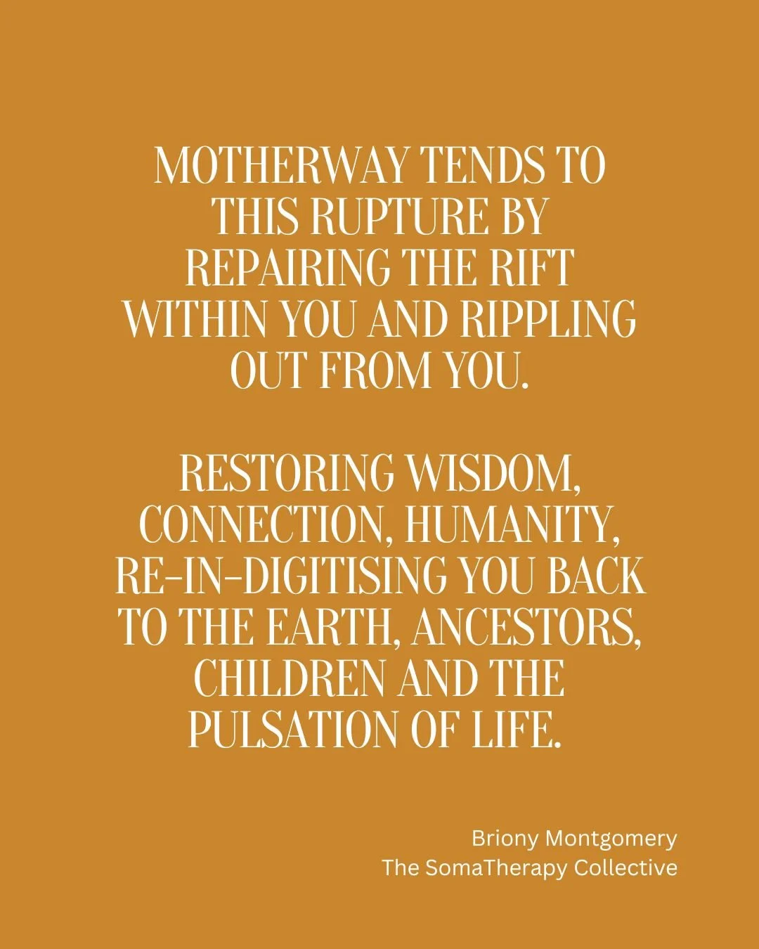 ✨ So many of us carry ruptures &mdash; places where life, trauma, and culture have split us from our bodies, our ancestors, and our innate wisdom. That disconnection shows up as burnout, overwhelm, grief, rage, and the quiet ache of never quite feeli