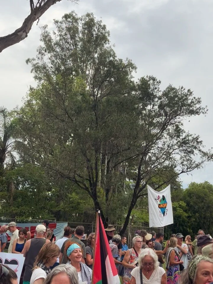 Showed our solidarity with the #freepalestine🇵🇸 movement in #lismore with @northernrivers4palestine. 

Such an incredible turn out to stand against the visit from Hertoz. And against @chrisminnsmp and @albomp genocidal alliance and invitation to br