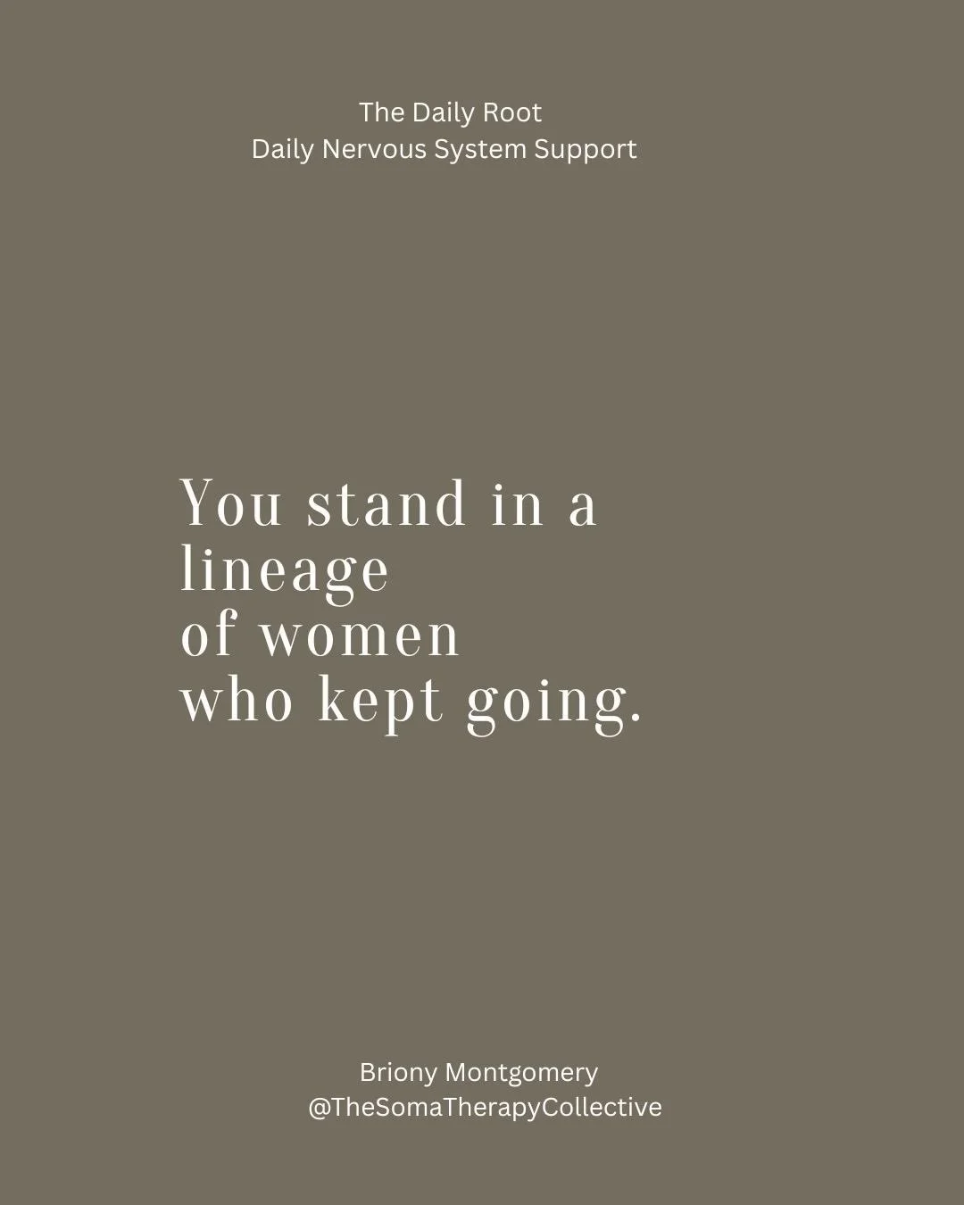 If you feel disconnected, dysregulated, or stretched thin - The Daily Root brings you home.
Daily somatic support for steadiness, power, and pleasure.

Subscribe to receive it every morning.
Link in BIO
 #RiseUpWomen #MotherWoundHealing #SomaticThera