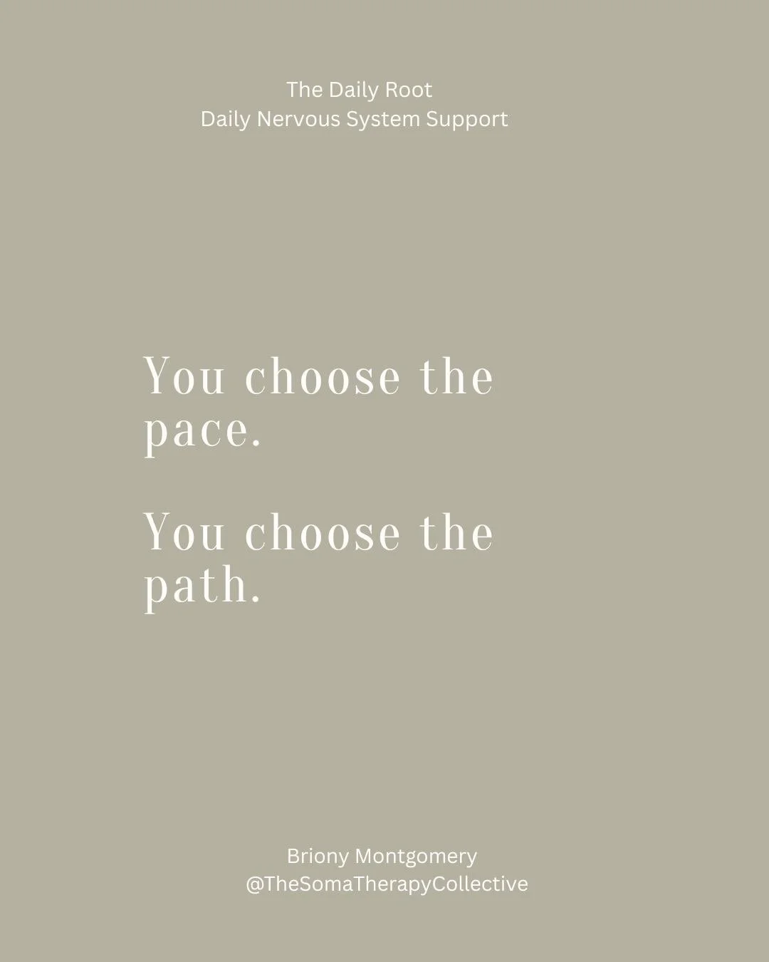 Not urgency.
Not comparison.
Not the algorithm.
Not the inherited script.

You.

In a culture that glorifies speed and productivity, choosing your own pace is radical.

You don&rsquo;t have to rush your healing.
You don&rsquo;t have to force clarity.