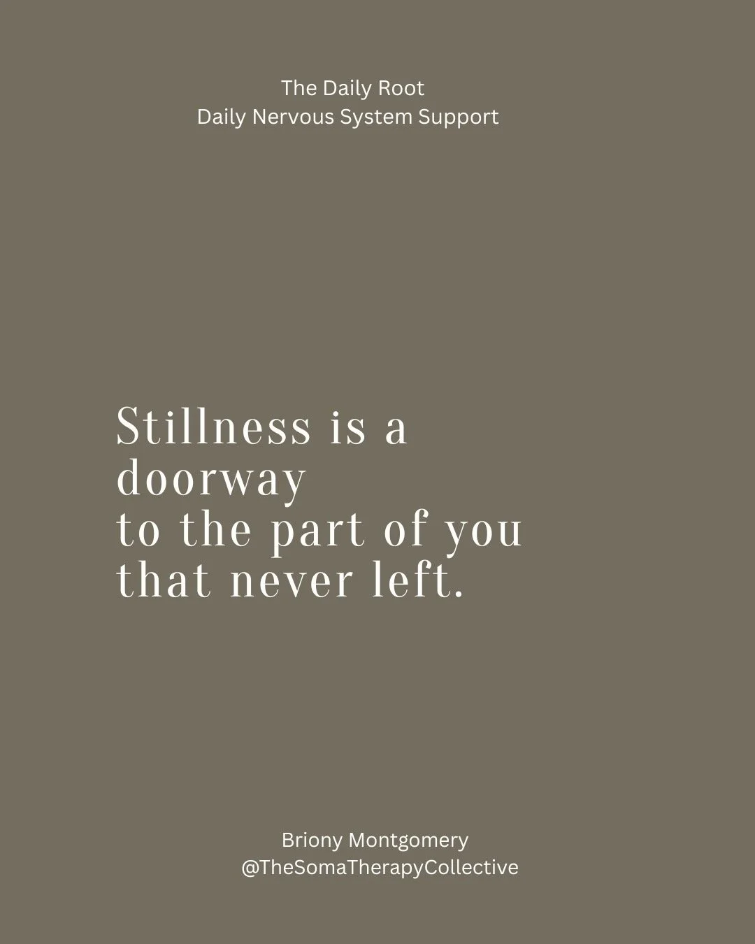 This is your daily reminder:
You are allowed to slow down.
You are allowed to feel.
You are allowed to take up space.

The Daily Root brings you back to this.
Join for free.
Link in BIO
 #somatictherapy #nervoussystemsupport #healing #embodiement #re