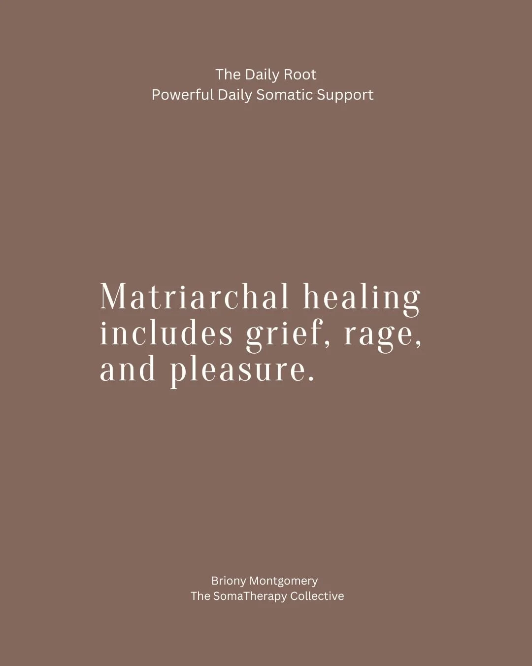 Patriarchal systems taught us to measure worth through productivity, performance, perfection, and burnout.

Matriarchal healing asks a different question:
What would life feel like if we centred wellbeing, children, community, emotional truth, nervou