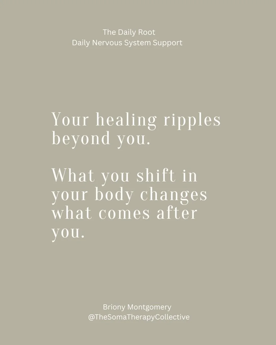 If your nervous system has been running on high alert for so long you've forgotten what calm feels like, this is for you.

The Daily Root is a free daily email that takes 30 seconds to read and gives your body something it rarely gets: a moment to ac