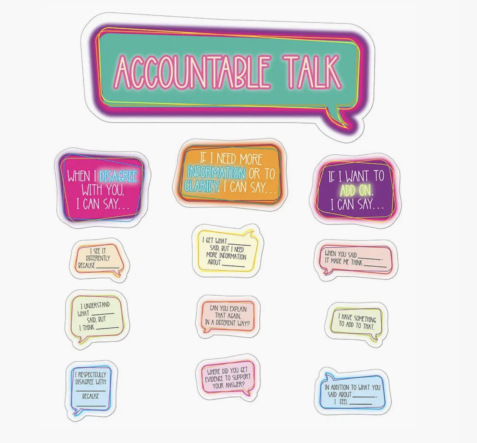 Accountable Talk Bulletin Board Set