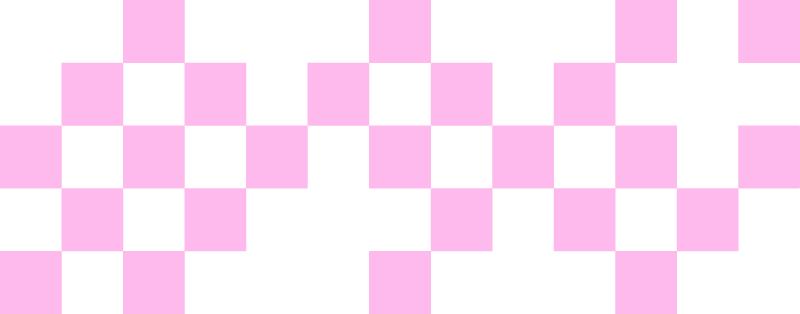 Pink and gray checkered pattern with squares and rectangles in a grid formation.