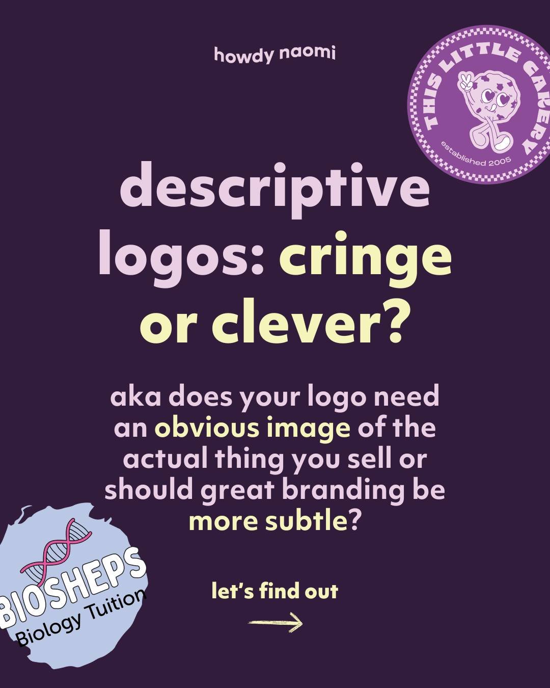🎶 It was a coffee shop, there was a bean in the logo, can I make it ANY more OBVIOUS 🎶⁣
⁣
P.s the study is called Let the Logo Do the Talking: The Influence of Logo Descriptiveness on Brand Equity and you can find it on Google⁣
⁣
⁣
#branddesignstud