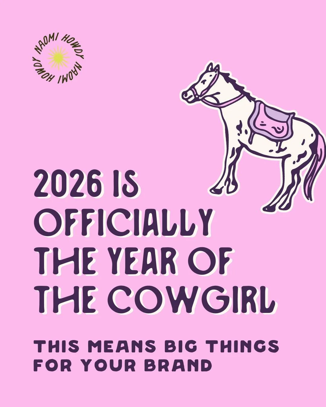 Ok so technically it's the year of the horse but what's a horse without a cowgirl? 🎠⁣
⁣
2026 is going to be a year for big, bold moves as the year of the horse is traditionally associated with energy, ambition and forward momentum.⁣
⁣
This year will