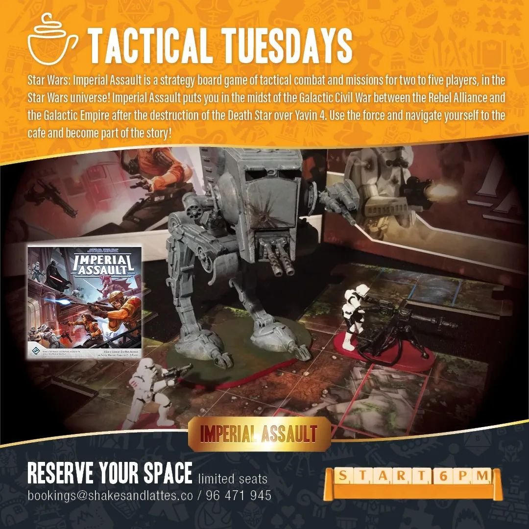 Star Wars: Imperial Assault is a strategy board game of tactical combat and missions for two to five players, 
In the Star Wars universe! Imperial Assault puts you in the midst of the Galactic Civil War between the Rebel Alliance and the Galactic Emp