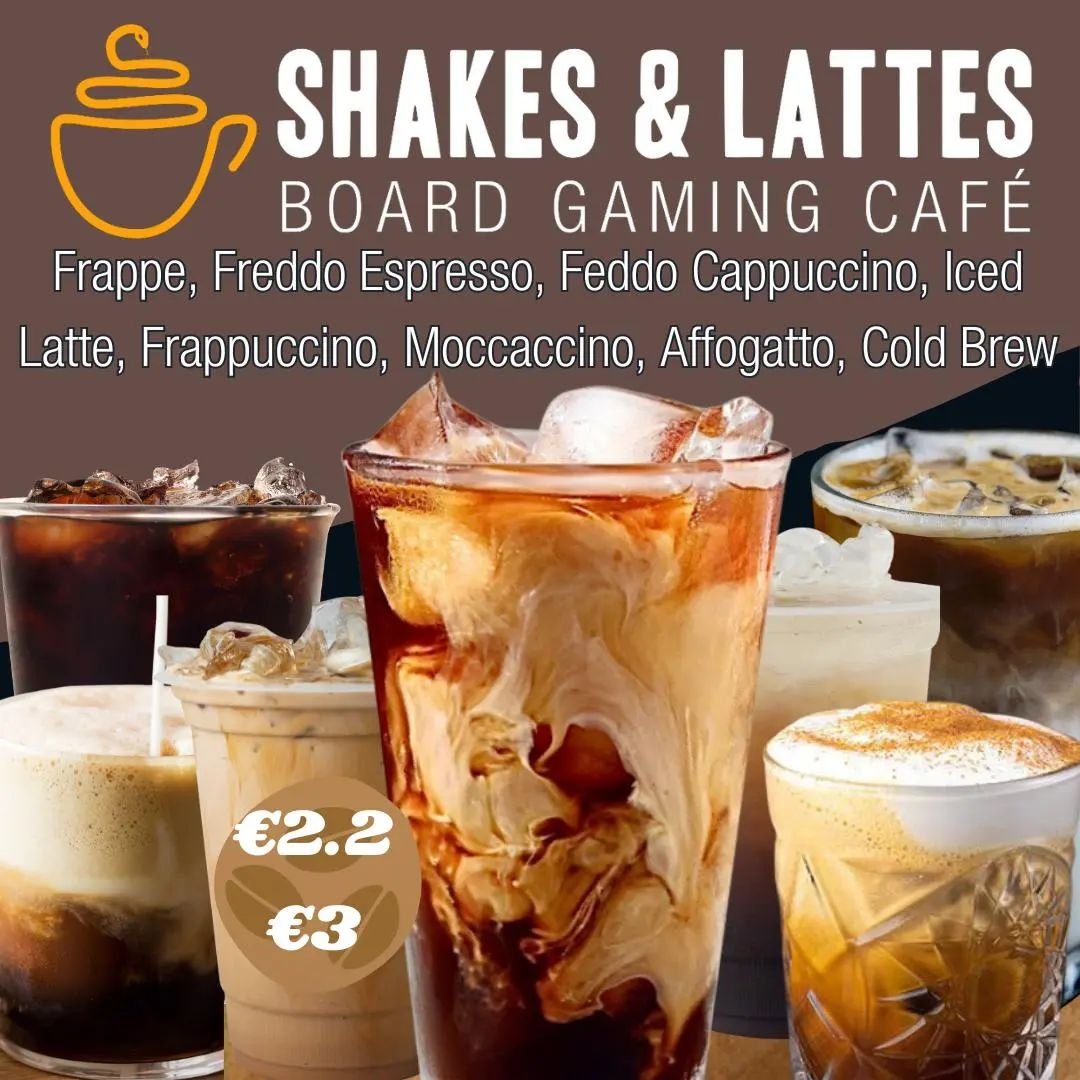 Ice coffee's prices ranging from &euro;2 to &euro;3