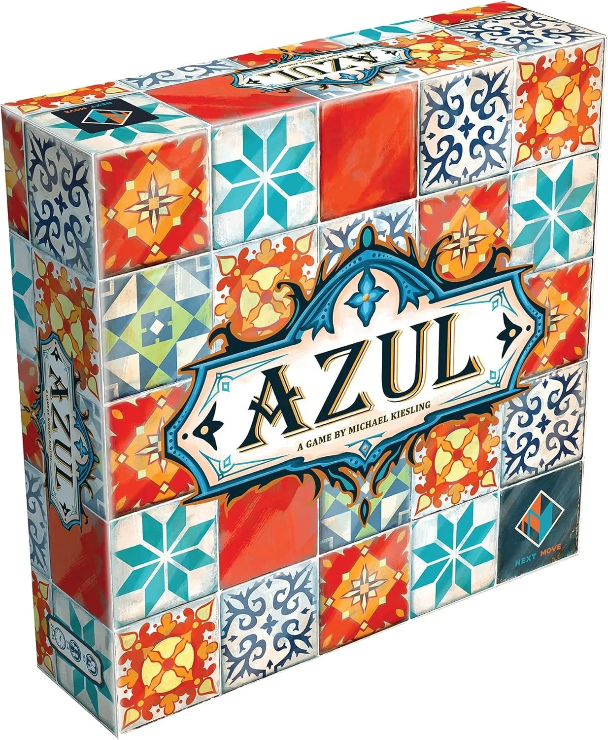 Azul — €45 —
Type: Abstract strategy, tile drafting, pattern building.
Players: 2–4.
Complexity: Light–Medium.
Brief: Compete as master artisans by drafting colourful tiles, carefully planning patterns, and avoiding penalties to create the most beaut