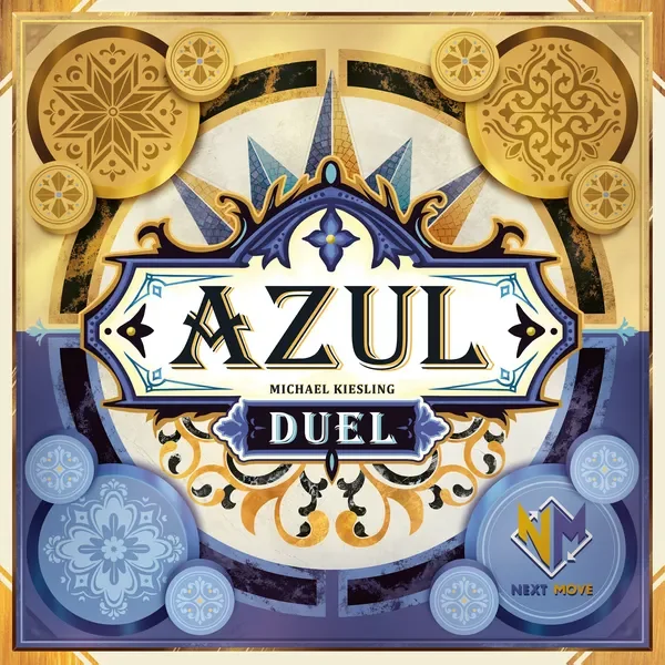 Azul: Duel — Board Game  €40

Type: Tile drafting, pattern building, set collection.
Players: 2.
Complexity: Medium.
Brief: Draft tiles to complete patterns on your board, score points on this 1v1 Azul