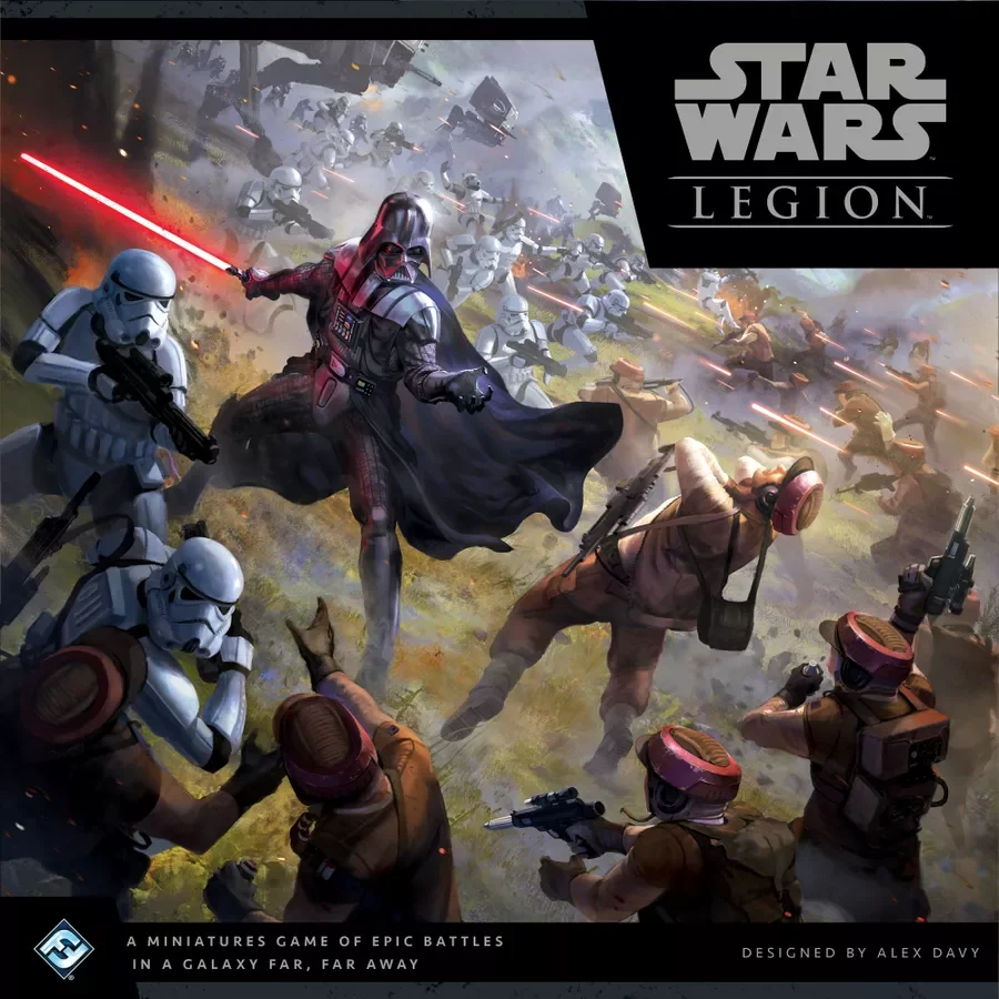 Star Wars Legions - BoardGame.  €140
Type: Miniatures wargame, tactical combat, dice rolling.
Players: 2.
Complexity: Medium‑high.
Brief: Command Rebel or Imperial forces, activate units in turns, issue orders, and fight battles with custom dice for 