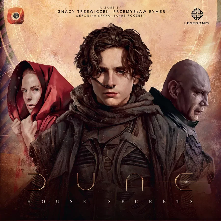 Dune: House Secrets — Board Game. €50 Type: Cooperative story-driven adventure, deduction. Players: 1–4. Complexity: Medium. Brief: Play as rebels on Arrakis, managing limited resources and making tough narrative choices to undermine House Harkonnen.