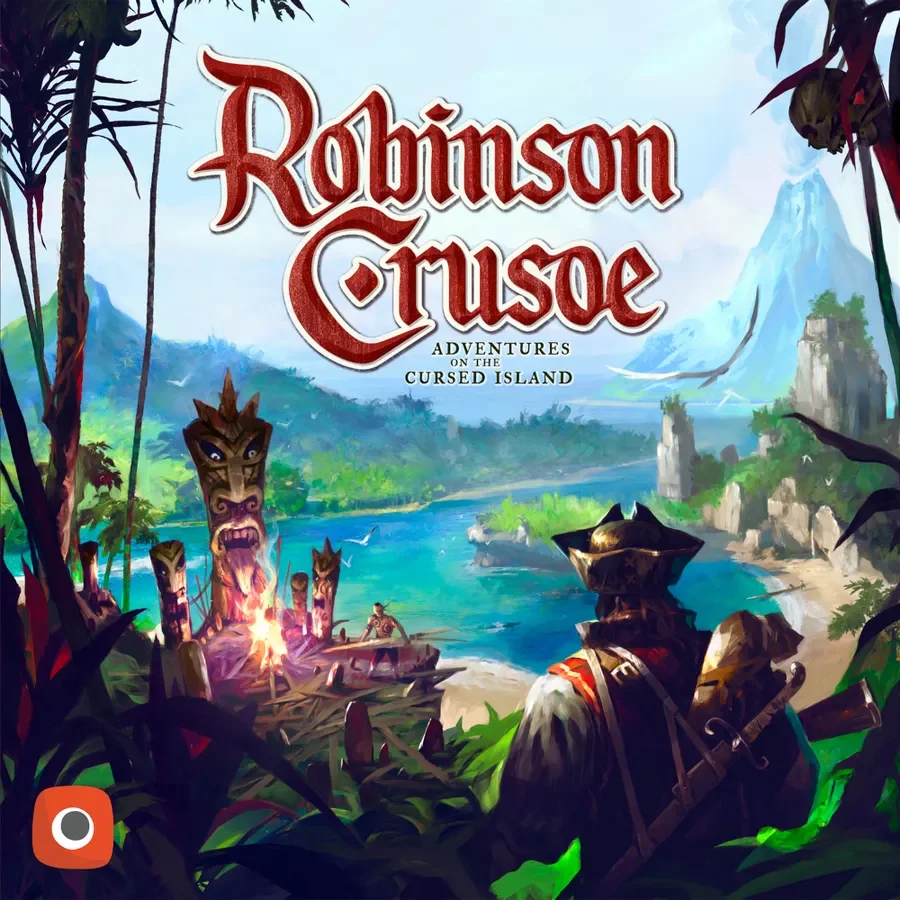 Robinson Crusoe: Adventures on the Cursed Island — Board Game. €50 Type: Cooperative survival, scenario-based adventure. Players: 1–4. Complexity: Heavy. Brief: Work together to gather resources, build shelter, hunt food, and battle the elements to s