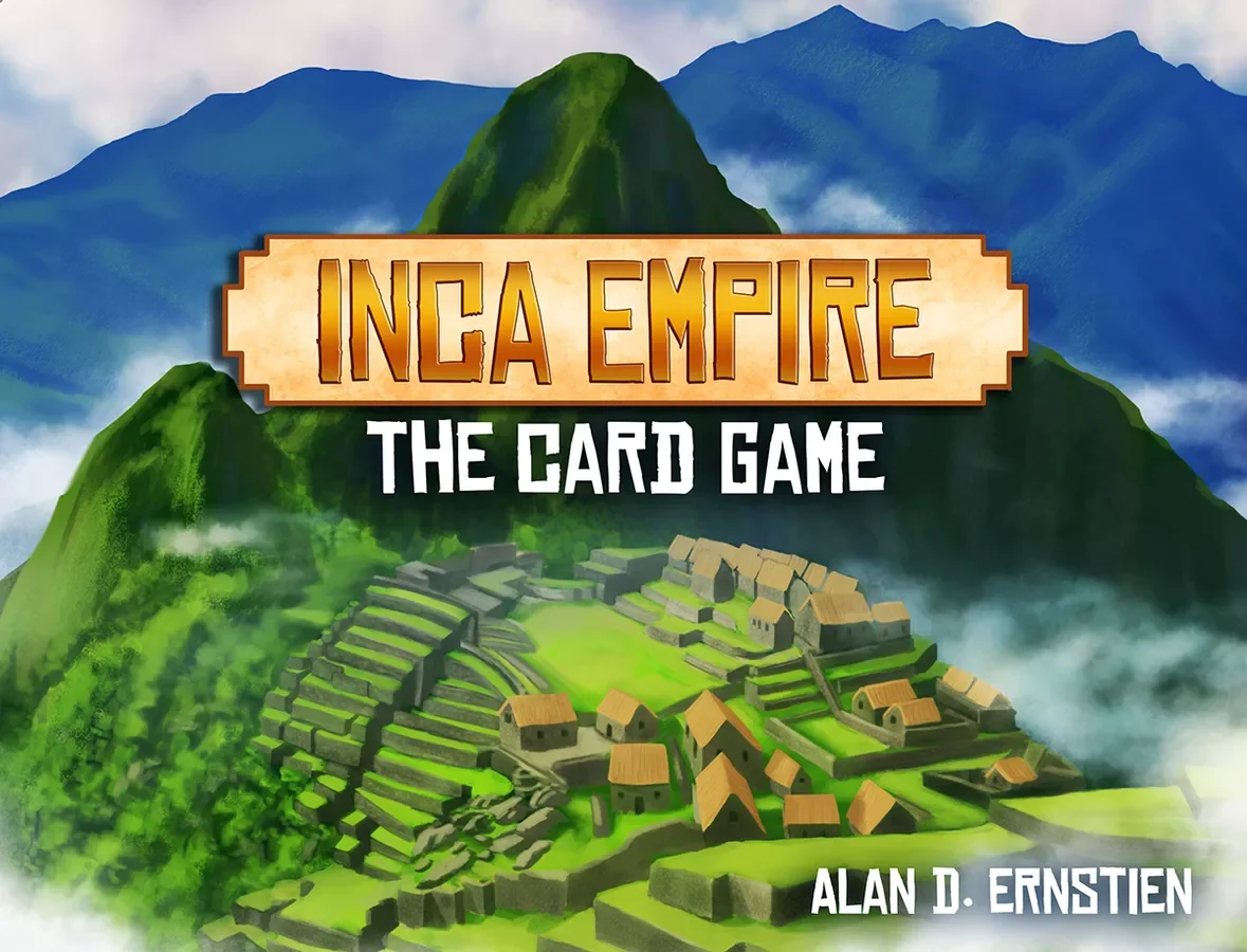 Inca Empire: The Card Game — Card Game. €35
Type: Empire building, card drafting, strategy.
Players: 2–5.
Complexity: Medium.
Brief: Step into the roles of Incan regional leaders expanding the empire by extending road systems, building cities, and co