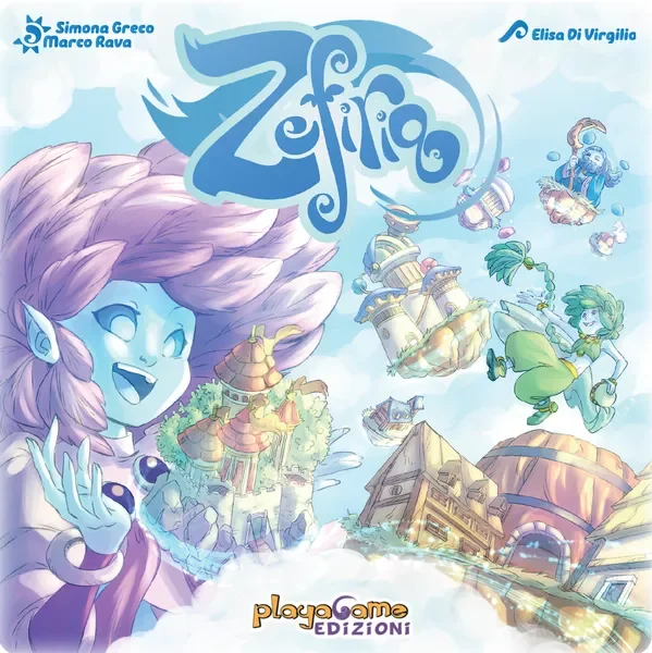 Zefiria — Board Game. €23 Type: Cooperative, puzzle, action point allowance. Players: 1–4. Complexity: Light-Medium. Brief: Step into the shoes of ancient Spirits of the Wind, utilizing unique elemental powers to reposition and reorganize the shatter