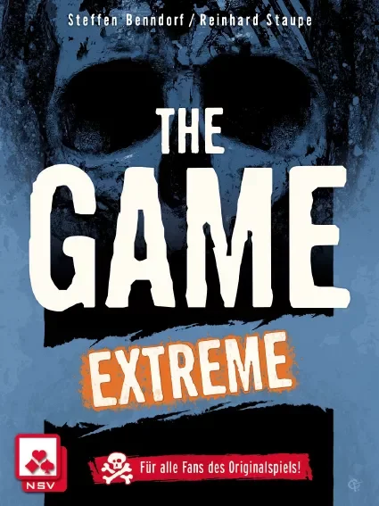 The Game: Extreme — Board Game. €15 Type: Cooperative, card game. Players: 1–5. Complexity: Light. Brief: Work together to discard cards onto four separate piles in ascending or descending order, facing tougher restrictions, hidden numbers, and inten