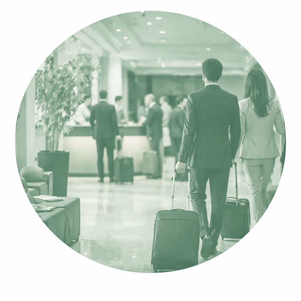 A composite image of three different scenes: a luxury villa with a pool and lounge chairs at sunset, a beach with umbrellas and loungers during sunset, and a city skyline with a river at night, overlaid with three circular badges indicating 'Verified Bamboo' by tui for the year 2025.