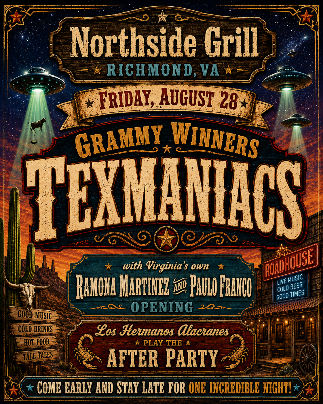 AFTER PARTY featuring Texmaniacs, Ramona Martinez, Paulo Franco and Los Hermanos Alacranes