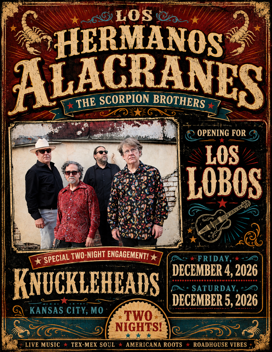 LHA with Los Lobos at Knuckleheads, Kansas City (Copy)