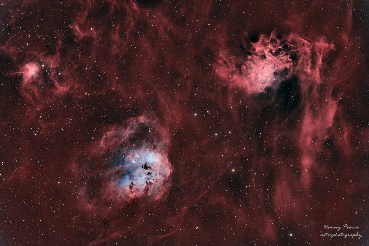 Flaming Star and Tadpoles Nebulae