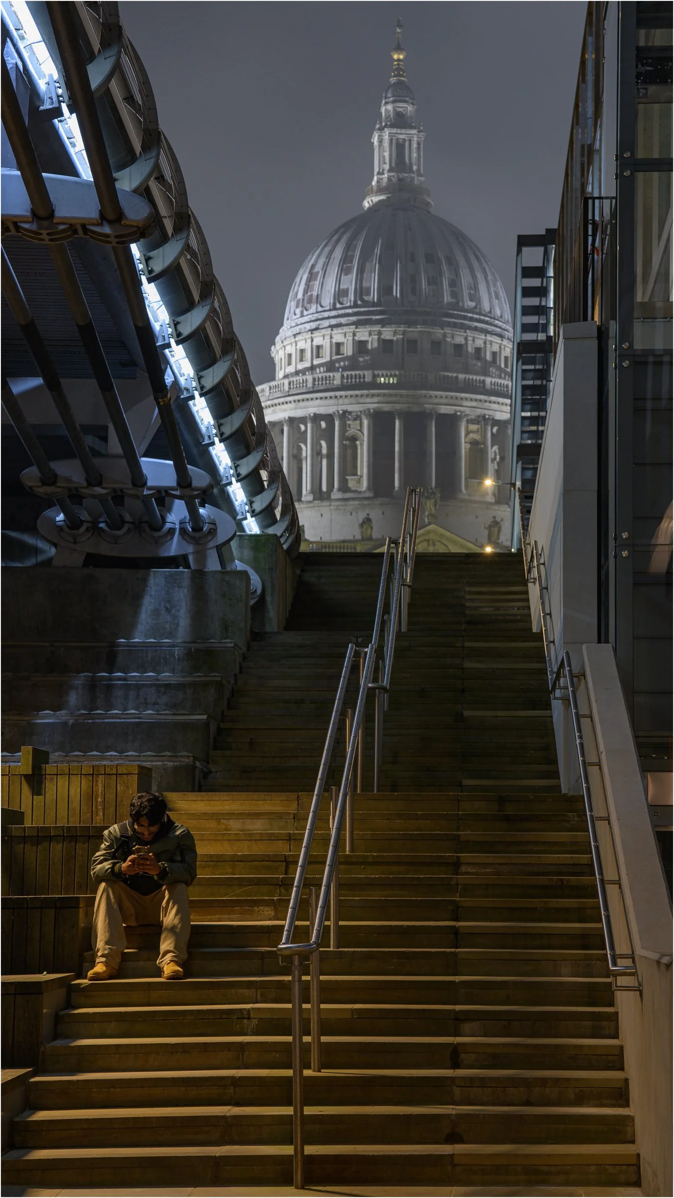 Steps beneath St Paul's