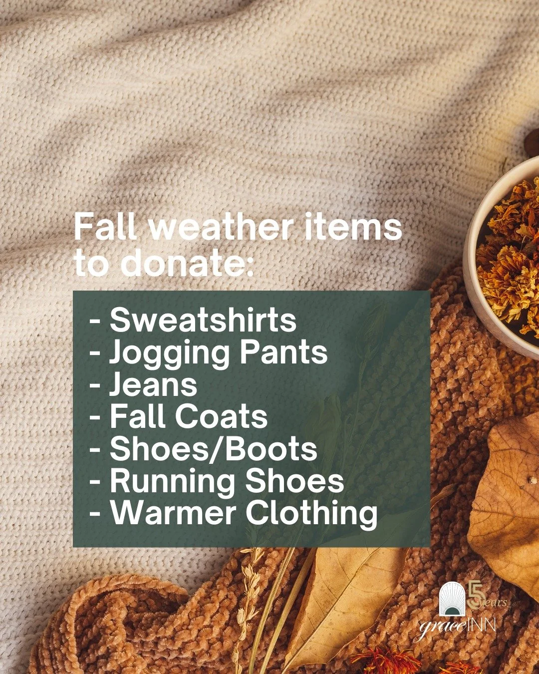 It's that time of year again! Cooler weather brings the need for warmer clothing at the shelter. Donations can be dropped off M-F 9-2pm at 315 Church St. Belleville, Ontario. On weekends, call first to arrange a time. 

Thank you for your support! 

