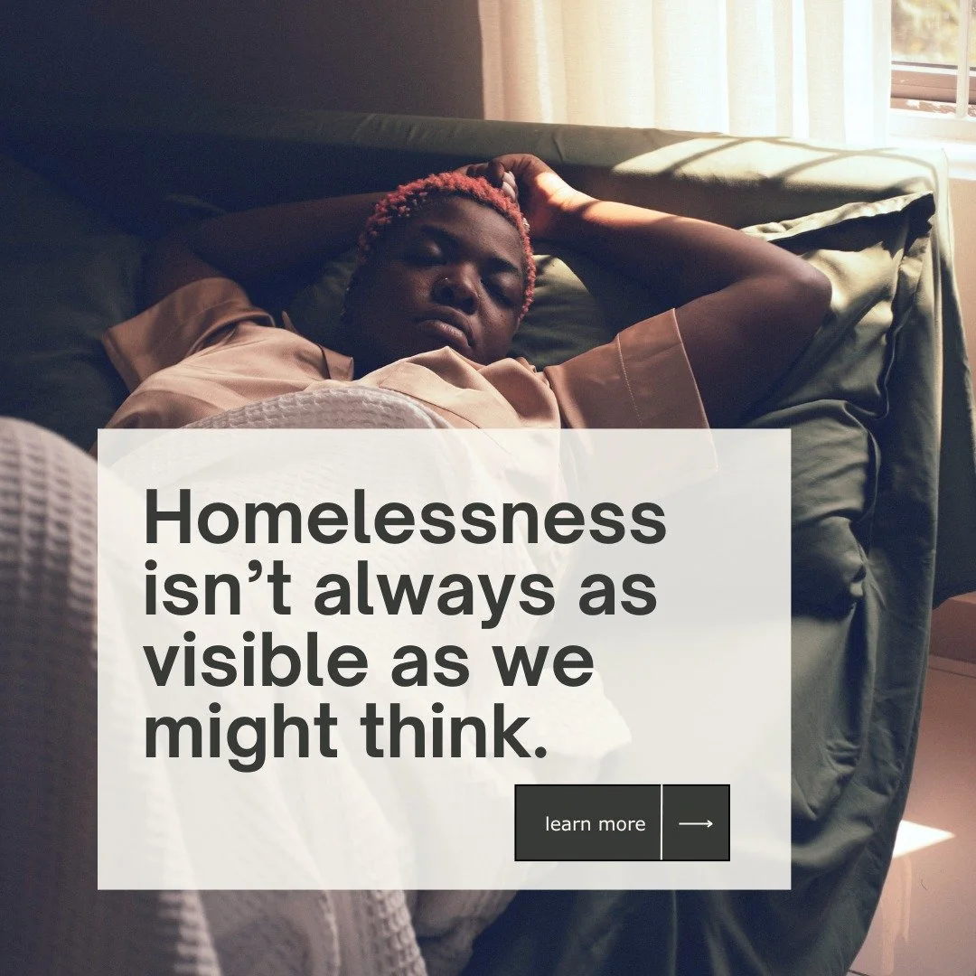 Have you ever considered that homelessness might be harder to see? 🏠

It MIGHT NOT always be someone sleeping outside. It could be:
➡️ A young person moving from couch to couch.
➡️ A family staying in a motel because there&rsquo;s nowhere else to go