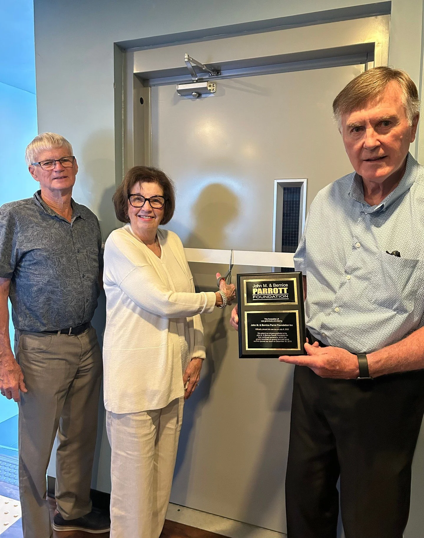 A special day at Grace Inn Shelter!

We were honoured to welcome three of the four Board Members from The Parrott Foundation as they toured the shelter and officially &ldquo;opened&rdquo; our new Accessible Lift with a ribbon cutting. 

The lift was 