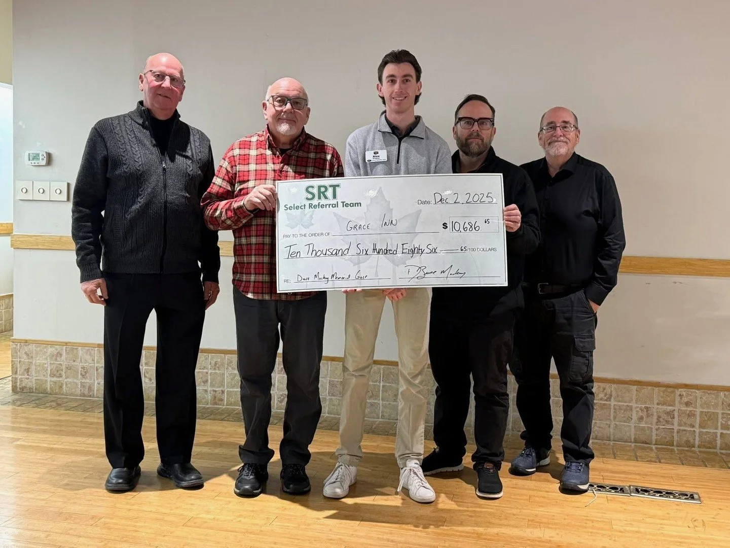 Wow...we are so grateful for our community's generosity! Especially at this time of the year! Thank you Select Referral Team for this generous donation! What you do together matters! #graceinnshelter #communitystrong #bellevilleontario