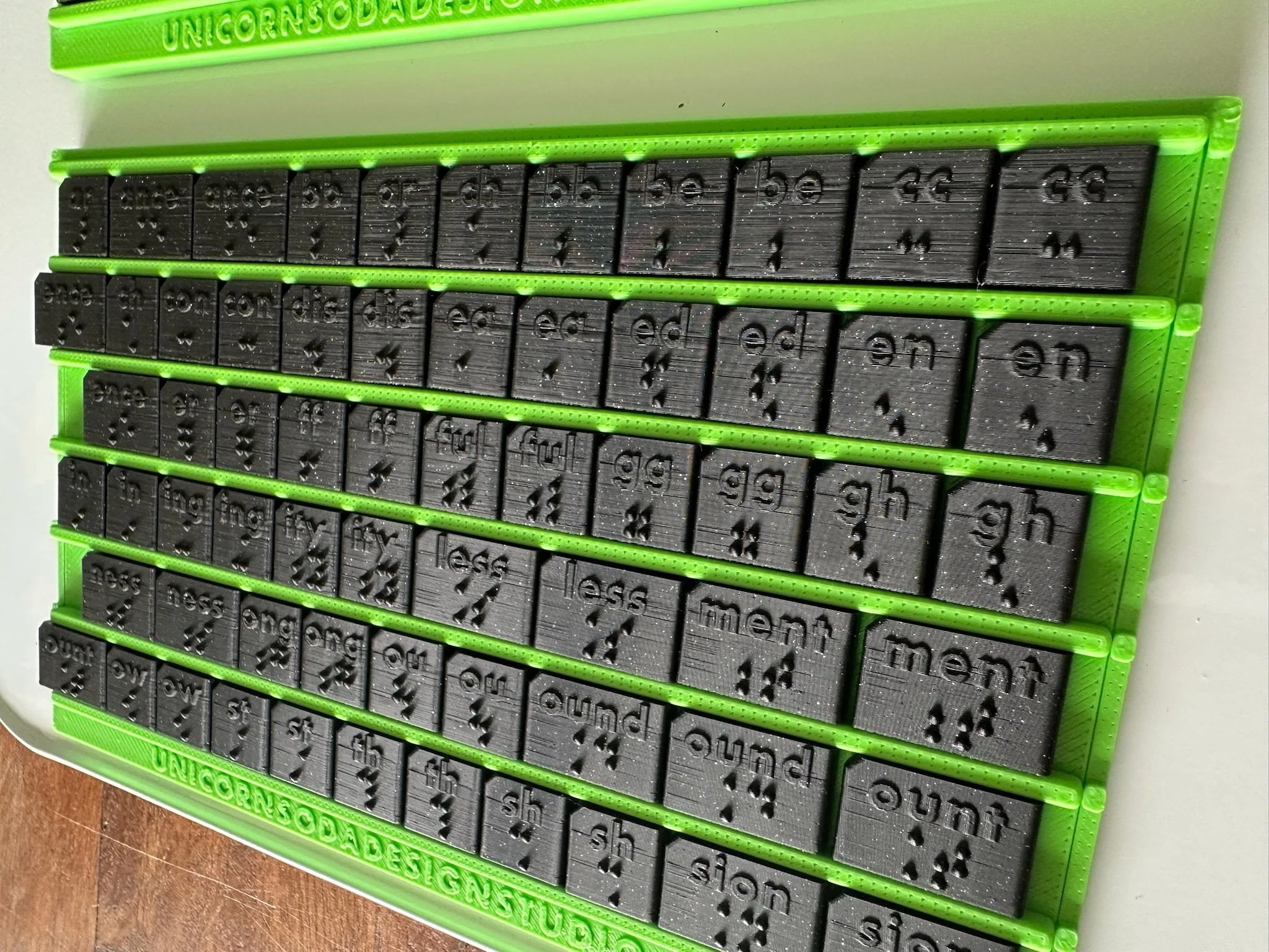 Click Braille V1: Multi-Sensory Braille Tiles (low-contrast)