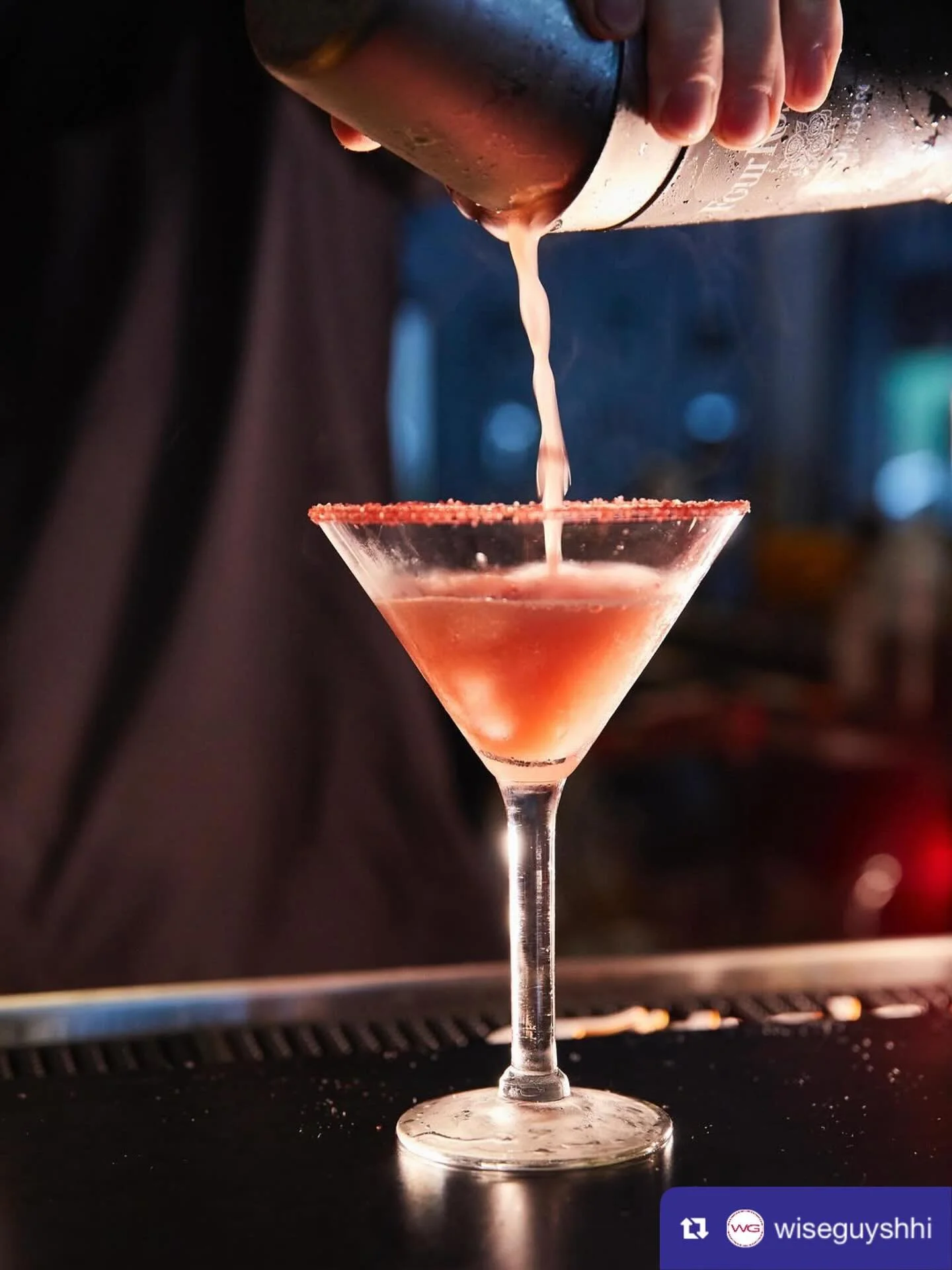 from @wiseguyshhi: ✨ The art of the perfect pour.
Crafted with precision, served with style &mdash; because at WiseGuys, every cocktail is an experience. 🍸

Join us for Happy Hour daily and enjoy $1 off all cocktails &mdash; the perfect excuse to si