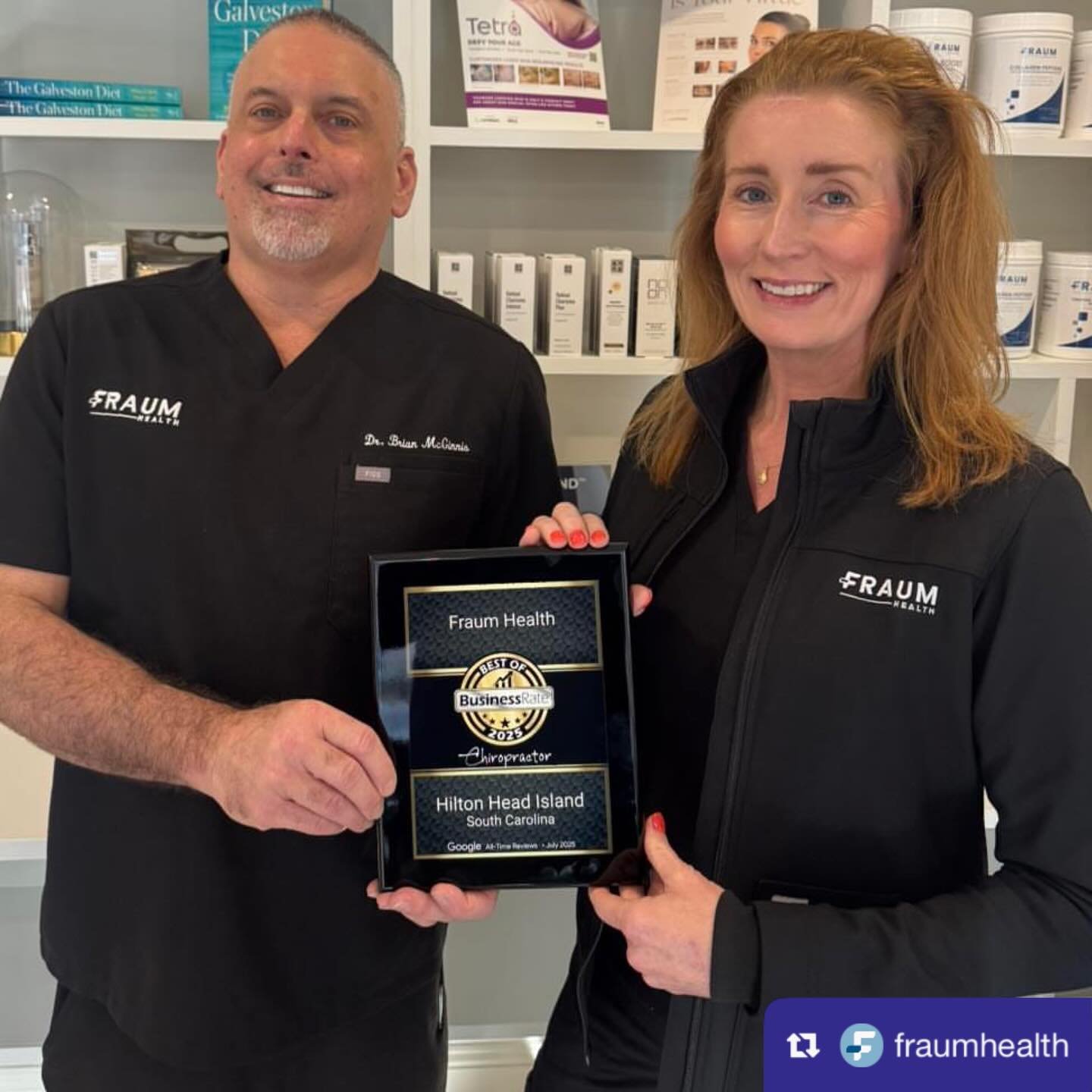 from @fraumhealth: 🏆 Best of 2025. Recognized for Excellence.

We&rsquo;re proud to share that Fraum Health has been named a BusinessRate Best of 2025 Award winner for Chiropractors on Hilton Head Island.

This award is based on verified customer re