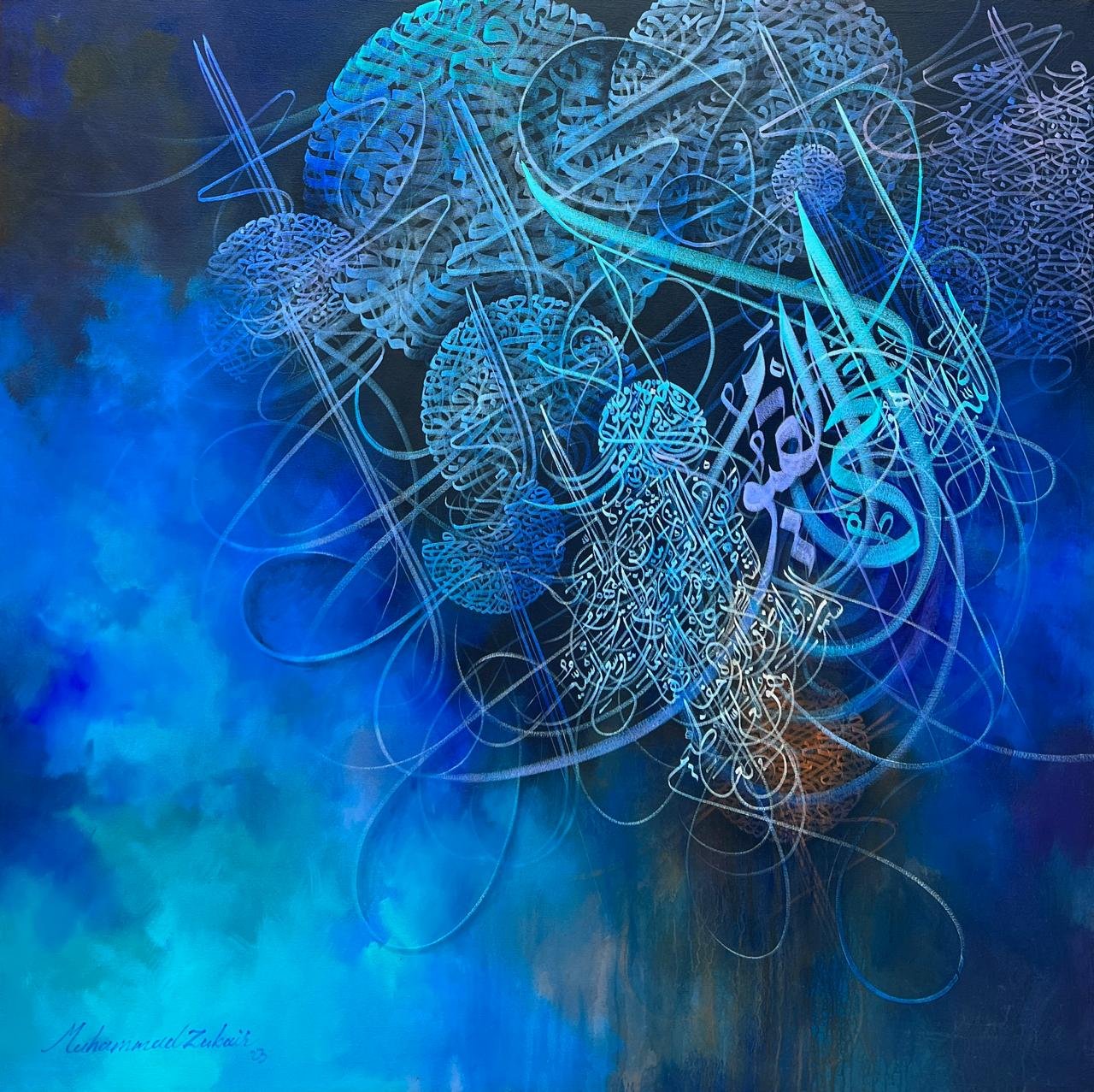 48" X 48". Unframed canvas. Click for further details.