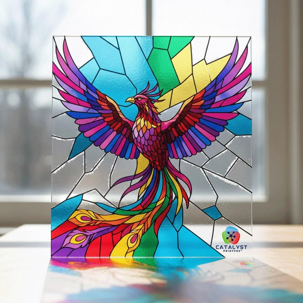 From Concept to Tactile Art: The Stained Glass Phoenix