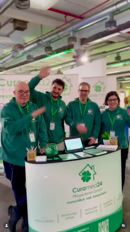 Hoodie &amp; Exhibition Counter for Curamed24 Hanover