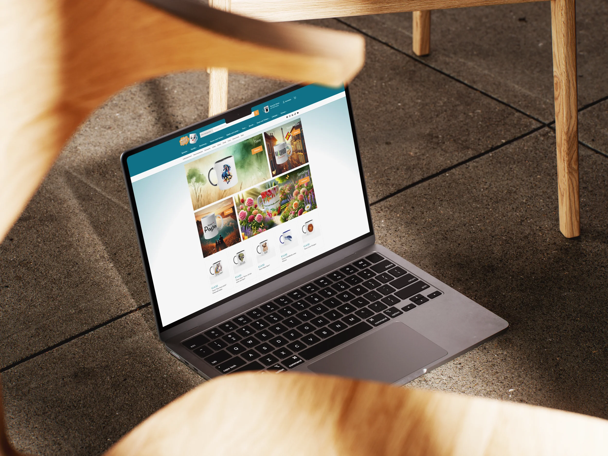 Motivtassen Website